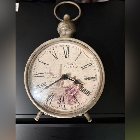 Other - Vintage Parisian Clock with Floral Design